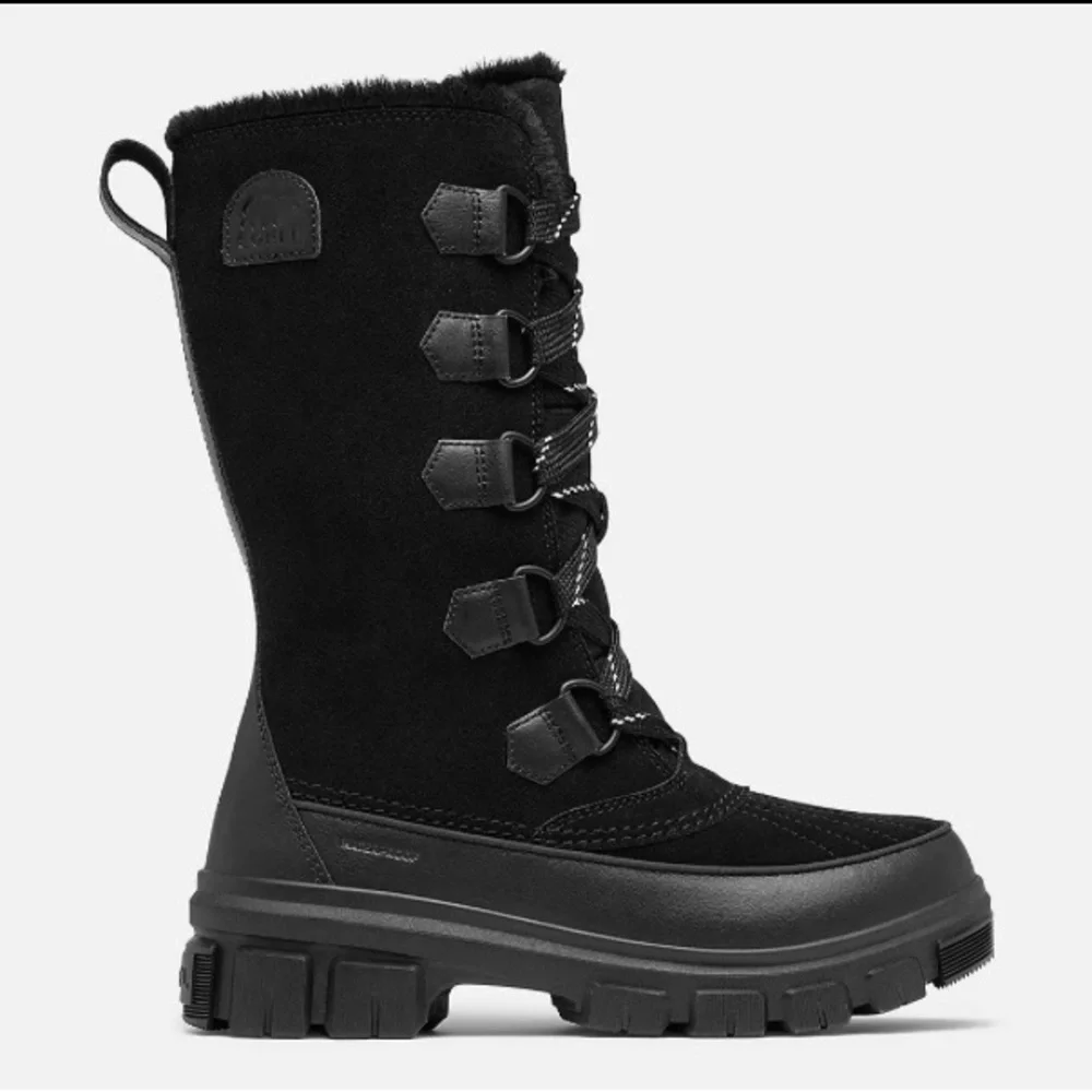 Black Sorel Winter Boots with Fur Trim Woman’s 8.5 - Picture 3 of 10
